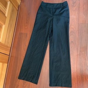 Ann Taylor Loft black pinstripe trouser size 0